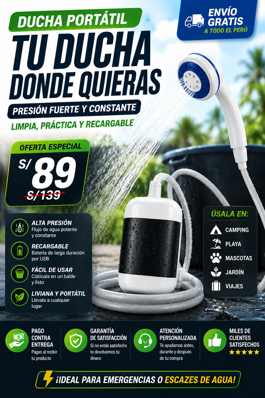 DUCHA PORTATIL A PRESION